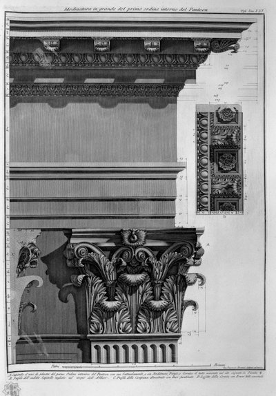 Pantheon, Plate XXI by Francesco Piranesi